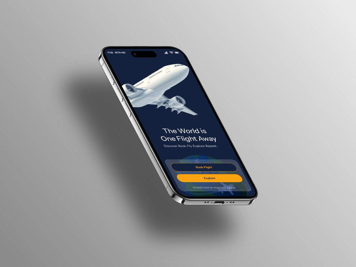 raphealezix's tweet photo. Book your flight today &amp; Explore the world...
#mytechafrica #uidesignchallenge #DailyUI #figma https://t.co/zotTk5y4kN