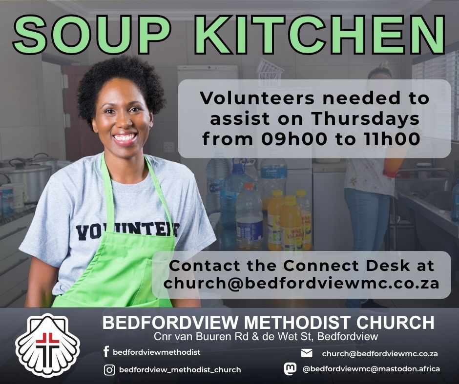 bedfordview_mc's tweet image. Our Soup Kitchen runs every Thursday from 09:00 to 11:00, and we can always use more volunteers. If you can help, please get in touch! #volunteering