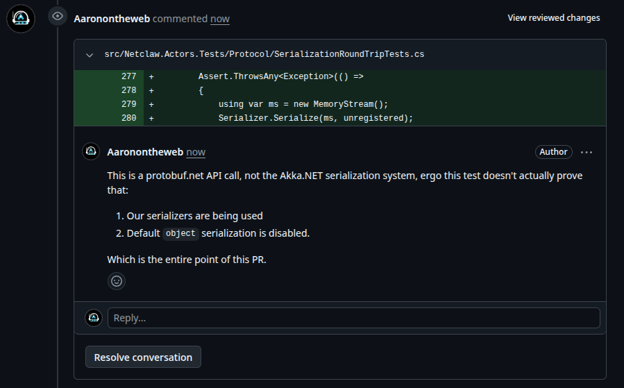 Review LLM generated pull requests people