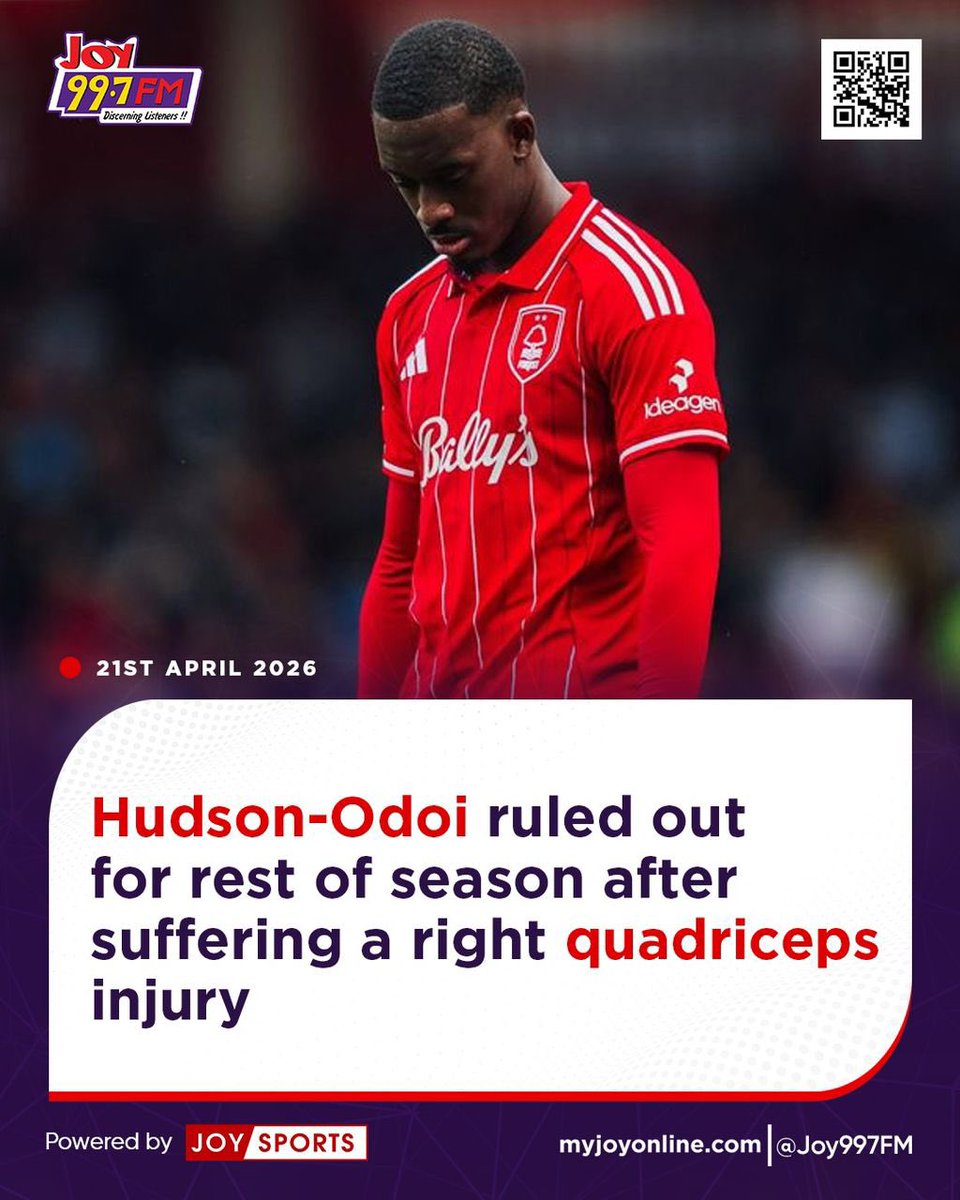 JoySportsGH's tweet image. Hudson-Odoi ruled out for rest of season after suffering a right quadriceps injury

#JoySports