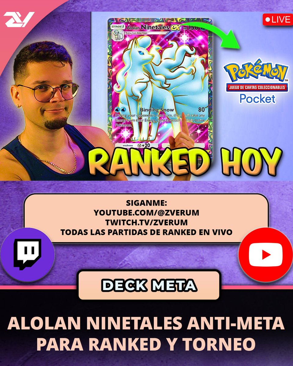 zVerum_'s tweet image. Alolan Ninetales sorprende en TORNEO con 10-2 llevandose un top 8! Este deck contraresta la estrategia de Hydreigon por completo y Chien-Pao es excelente para poner presión a la banca. No olviden seguirnos para los mejores decks de Pokemon TCG Pocket!
#PokemonTCGPocket #ポケポケ