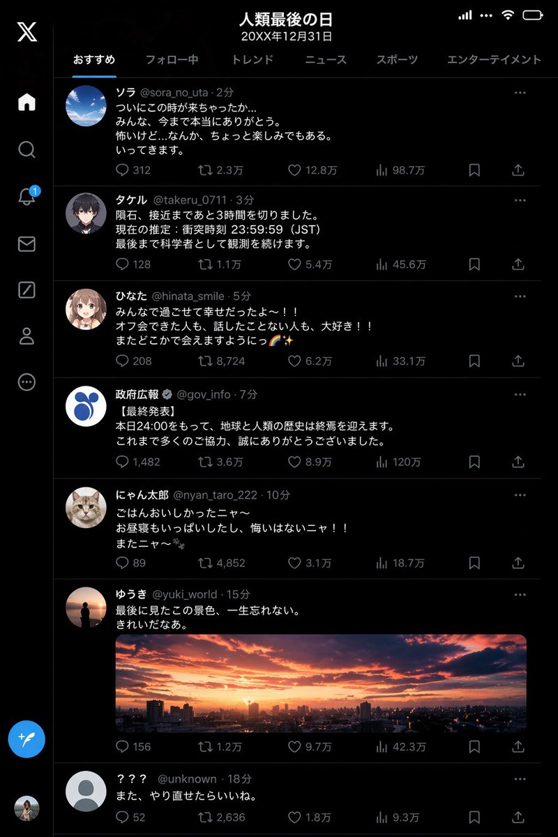 Humanity's Last Day X Timeline