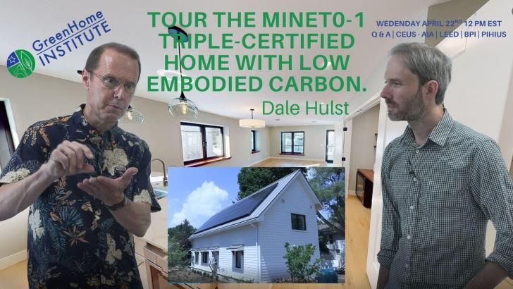 rateitgreen's tweet image. Free Webinar: Tour the MiNet0-1, triple-certified #home with low #embodiedcarbon, April 22, 12pm ET buff.ly/3HlYnMH #GreenHomeInstitute #homes #architecture #design #netzero #electrification #energyefficiency #health #resilience #nativelandscaping #free #greenbuilding