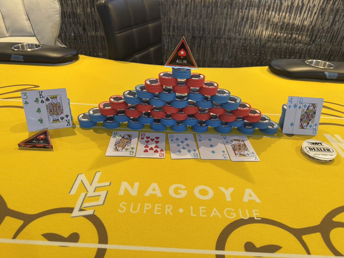 OFCOURSE_NAGOYA's tweet image. 2026.4.21(火)

【✨ –Tuesday Free Roll– ✨】

57E

🥇優勝🏆匿名様
🥈位　黒玉様
🥉位　匿名様
 4位　とっぴー様
 5位　田中晴🐶はるぽぽ様
 6位　匿名様
 7位　RIHO様

_________

【💥1テーブル9ECAP Sit &amp;amp; Go💥】

🥇優勝🏆D-boy様

_________

また沢山のご来店お待ちしております♪

#OFCOURSE