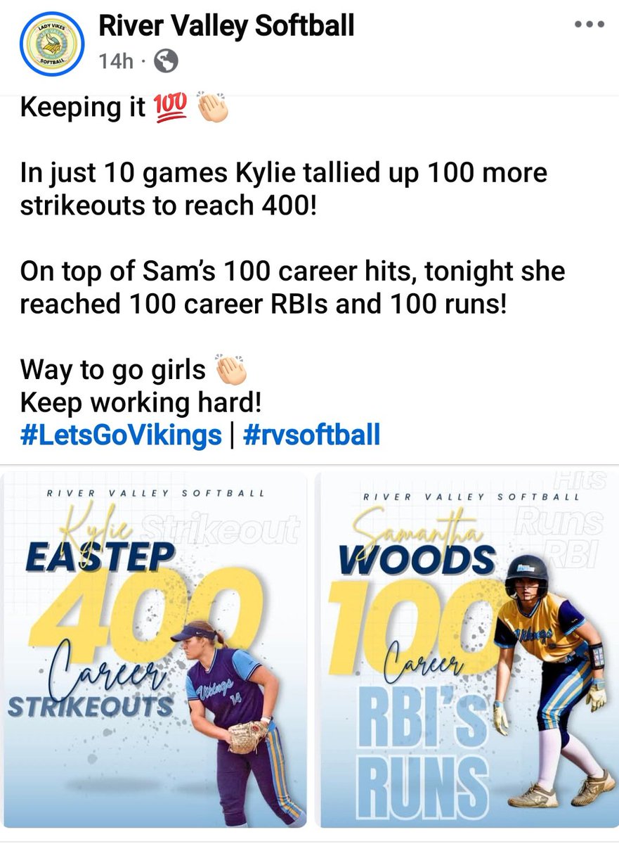 BKsBiggestFan's tweet photo. Nice job Ladies!
Keep grinding!!! 😉👊🫵🦾🥎
@KylieEastep #BEASTMODE 
@HCSBCHARGERS @MiamiOH_SB @OhioBobcatSB @BGSBucsSoftball  @UFOilerSoftball @B1Gsoftball @theAUSLofficial https://t.co/rXVq3mpzKI
