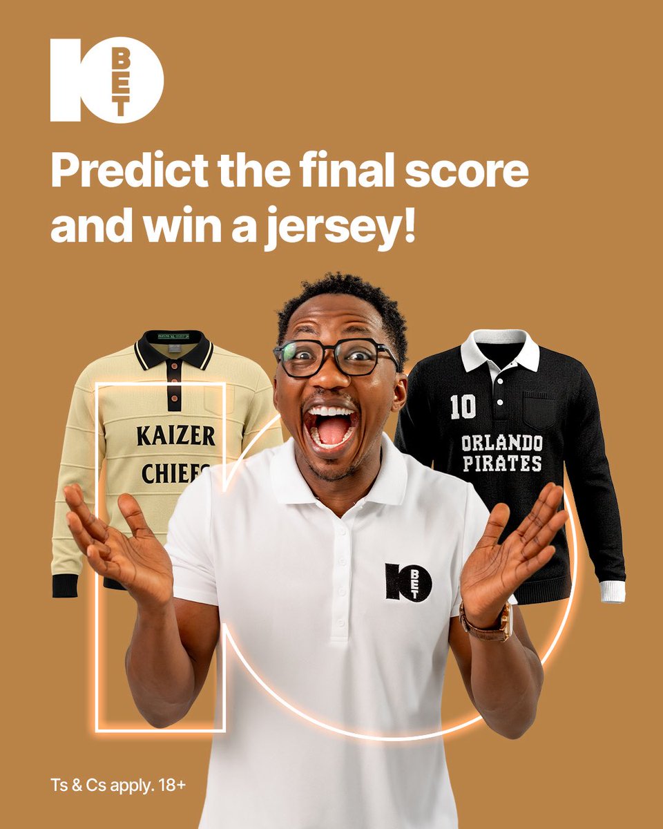 AndileNcube's tweet photo. Doing a derby thing with the @10bet_ZA 

Derby fever is REAL! 🥵🔥
Izodla emnyama or iKhosi lizobusa? 🤔

Stand a chance to win an old-school jersey of your team.

All you have to do is:

1. Predict the final score in the comments
2. Follow page 
3. Share the post
4. Use #ForTheBettor

Ts & Cs apply.

Az’khale bafethu! 💪