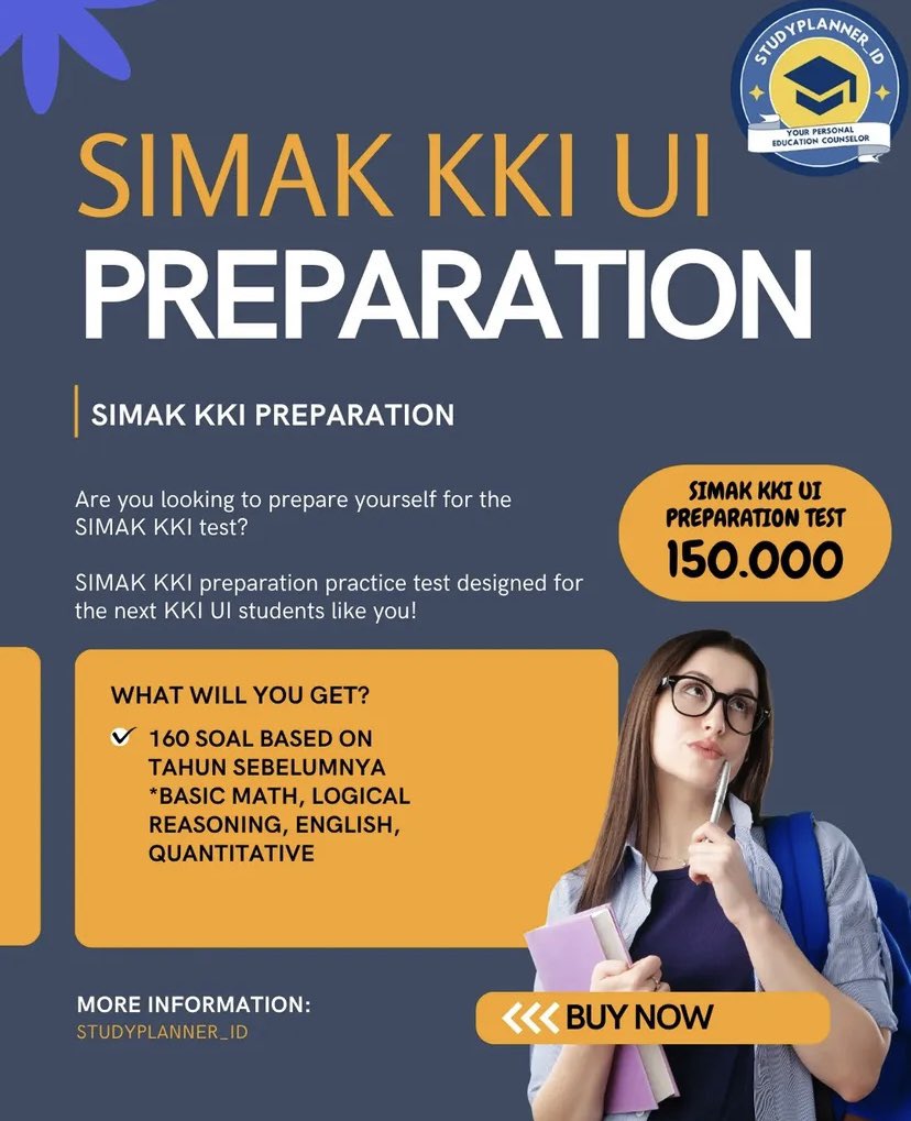 MENTORING PTN-JUAL SOAL IUP UGM/IUP ITB/SIMAK KKI tweet media