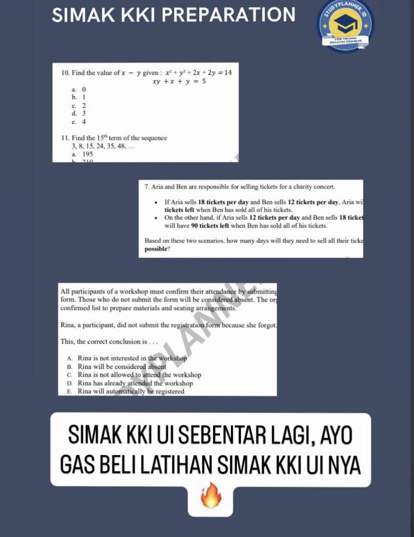 MENTORING PTN-JUAL SOAL IUP UGM/IUP ITB/SIMAK KKI tweet media