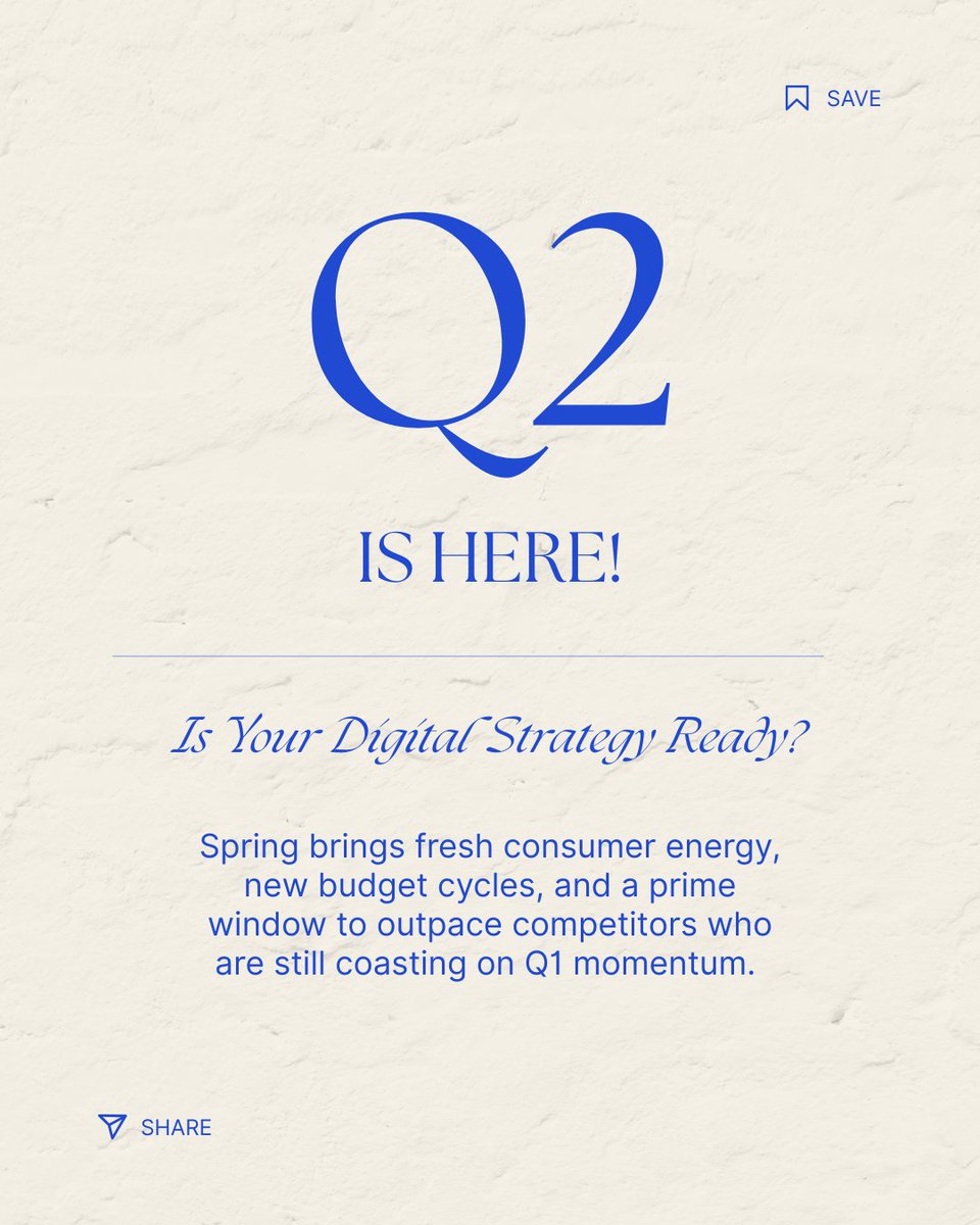 kmsolutionsAL's tweet photo. New quarter, new goals.
We help businesses hit Q2 running with custom marketing roadmaps, SEO audits, and campaigns built to convert. From social media to email and beyond, we build strategies tailored to your business. https://t.co/LjGejOJa5T https://t.co/YyYMSYT6iJ