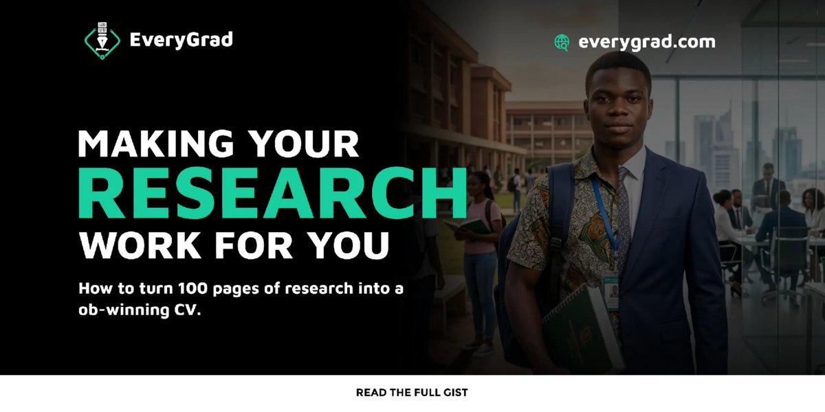 EveryGrad's tweet photo. Your project is basically a 6-month internship in your field. 

If you don't know how to talk about it during a job interview, you are leaving money on the table! We just dropped the ultimate guide on how to sell your research skills to employers

Go and read it now!
#EveryGrad https://t.co/0oj9Wc2wq9