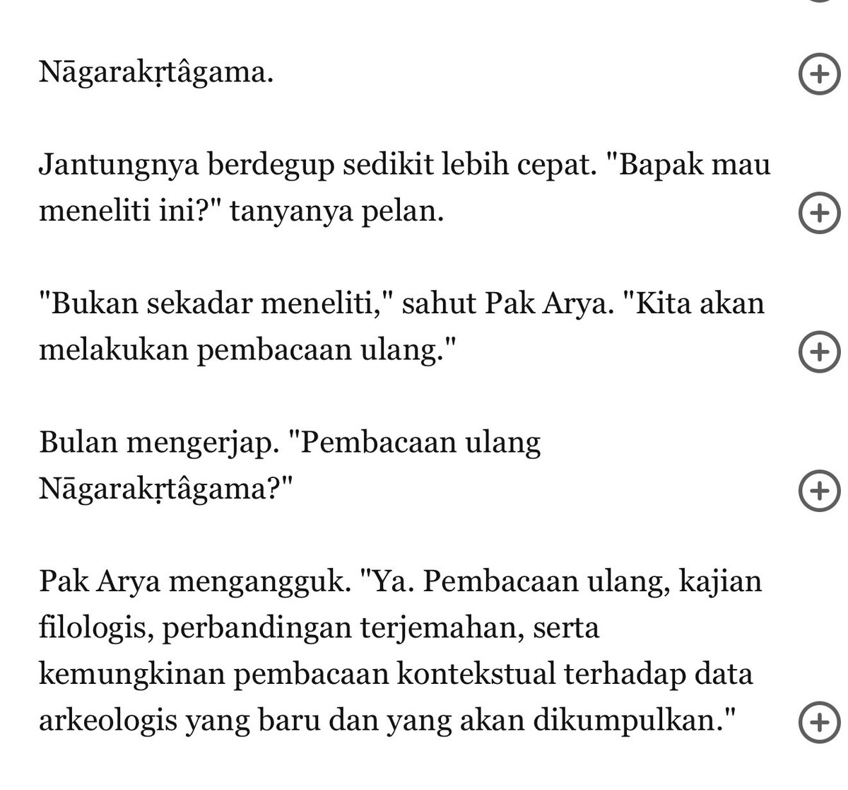 shintiyahw's tweet image. Nāgarakṛtâgama.

Jantungnya berdegup sedikit lebih cepat "Bapak mau meneliti ini?" tanyanya pelan.

Penelitian seperti apa yang akan Bulan lakukan?, baca selengkapnya di kanal wattpad @meljati #prapanca #nagarakrtagama #wattpad #wattpadforyou 

🔗 wattpad.com/1616703332?utm…