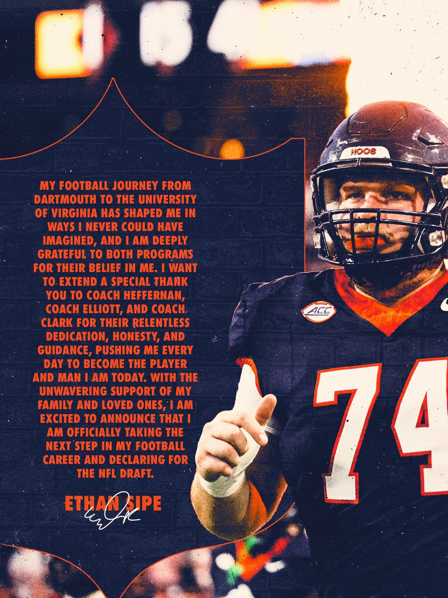 Beyond thankful for my time at Dartmouth and UVA. To the late and great Buddy Teevens: Thank you for everything. Excited for what’s next. 🌲⚔️ #NFLDraft

Thank you to <a href="/thejoemain/">Joe Main</a> for the edit!