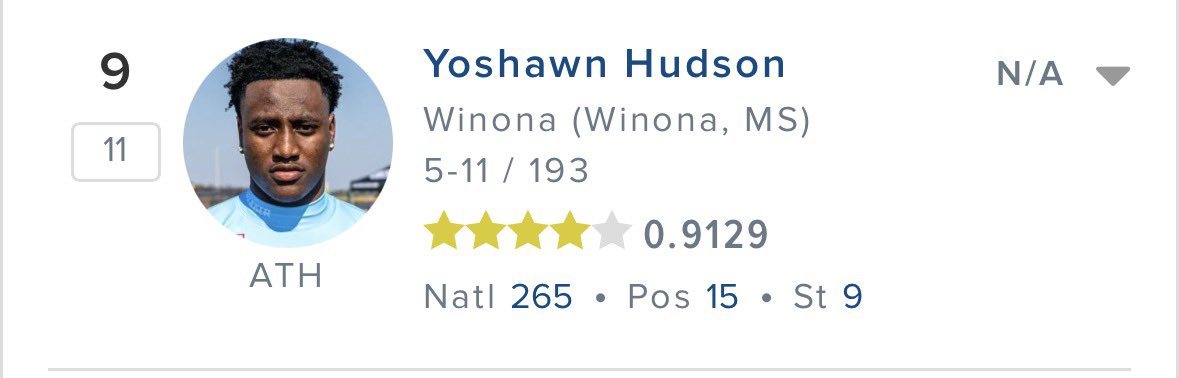 Yoshawn Hudson 4⭐️ tweet media