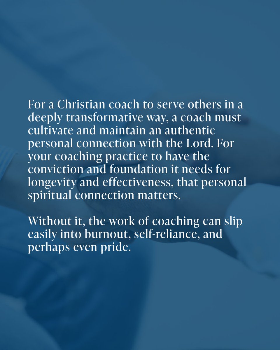 ICCICoaching's tweet photo. For a Christian coach to serve others in a deeply transformative way, a coach must maintain their own personal relationship with the Lord. 

Swipe to read why personal spiritual connection matters.

#spiritualgrowth #christiancoaching #christiancounseling https://t.co/NLgYCt0Ht6