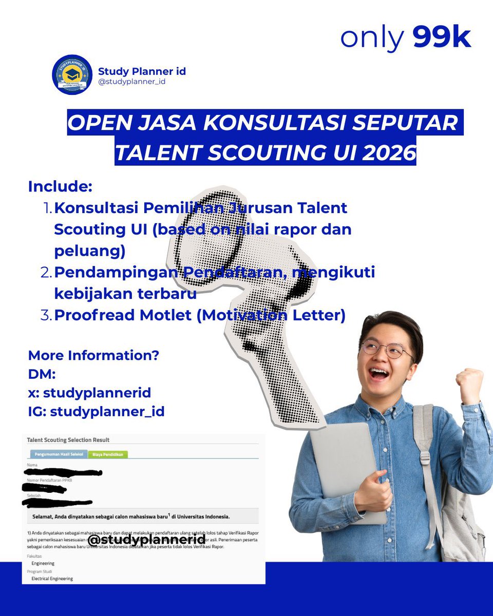 MENTORING PTN-JUAL SOAL IUP UGM/IUP ITB/SIMAK KKI tweet media