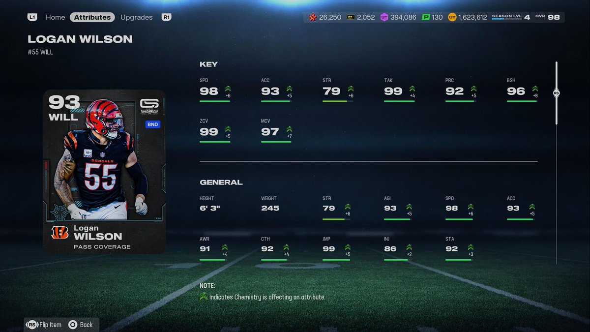Kozmitoz's tweet photo. My collector series card does numbers to that NFL Draft card

99 Overall on a card that released as a 93. 

- CS chem
- Bengals Chem
- AJ Green boosted Chem 

#THECOLLECTORS 🚨 https://t.co/wHlTEcNOMk