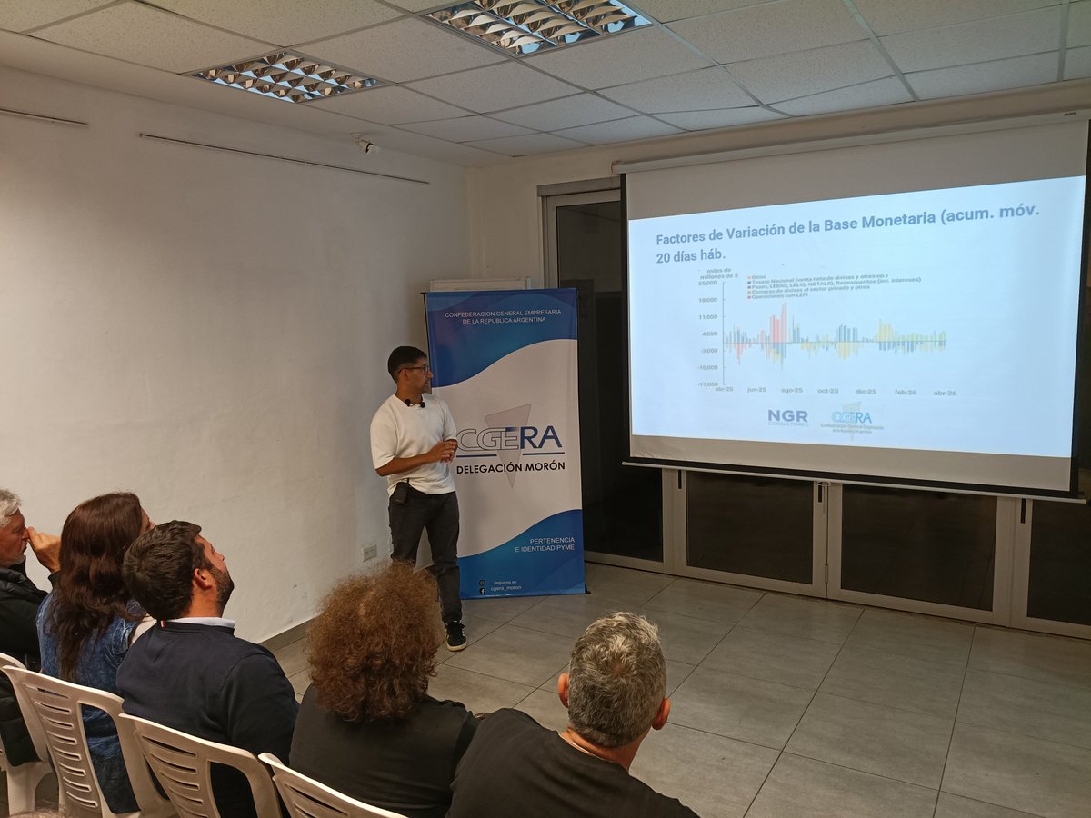cgera_moron's tweet photo. 🔵 Ayer compartimos una nueva jornada del Ciclo “Informe y Análisis de Coyuntura Económica”, a cargo del Lic. Nicolás González Roa, realizada en la Cámara de Comercio de Haedo. 

🙌 Agradecemos a todos los presentes por acompañar esta iniciativa.

#CgeraMoron
#Cgera https://t.co/xAf0fMgQ2Z