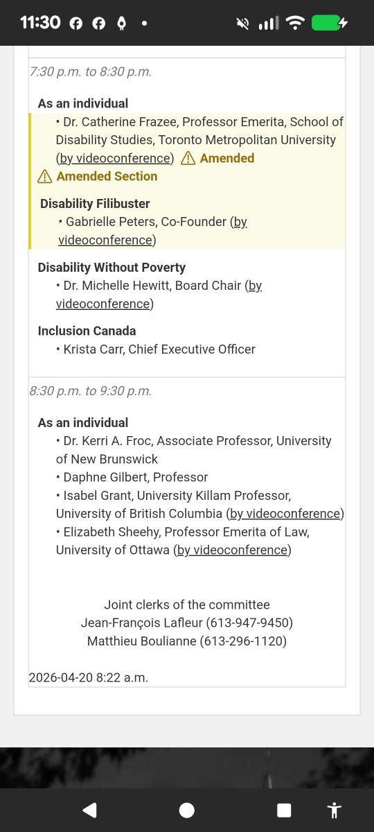 ClanCollector's tweet image. URGENT! MEETING ALERT??

HEADS UP CANADA!

#Liberals have scheduled an @HoCCommittees #AMAD aka #MAiD Meeting #4 tonight April 21, 2026 starting at 6:30pm !!

The Meeting Agenda is in the screen shots below!  Witness appear to be from Disabilities Advocacy Groups.

Note to