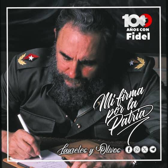 #100AñosConFidel: "Todo lo que alberga el suelo de la patria es nuestro, de nuestros trabajadores, campesinos,  estudiantes, hombres y de nuestras mujeres! Somos dueños de lo nuestro y dueños de hacer con lo nuestro lo mejor que pueda hacerse."
#MiFirmaPorLaPatria
#ANAPCuba