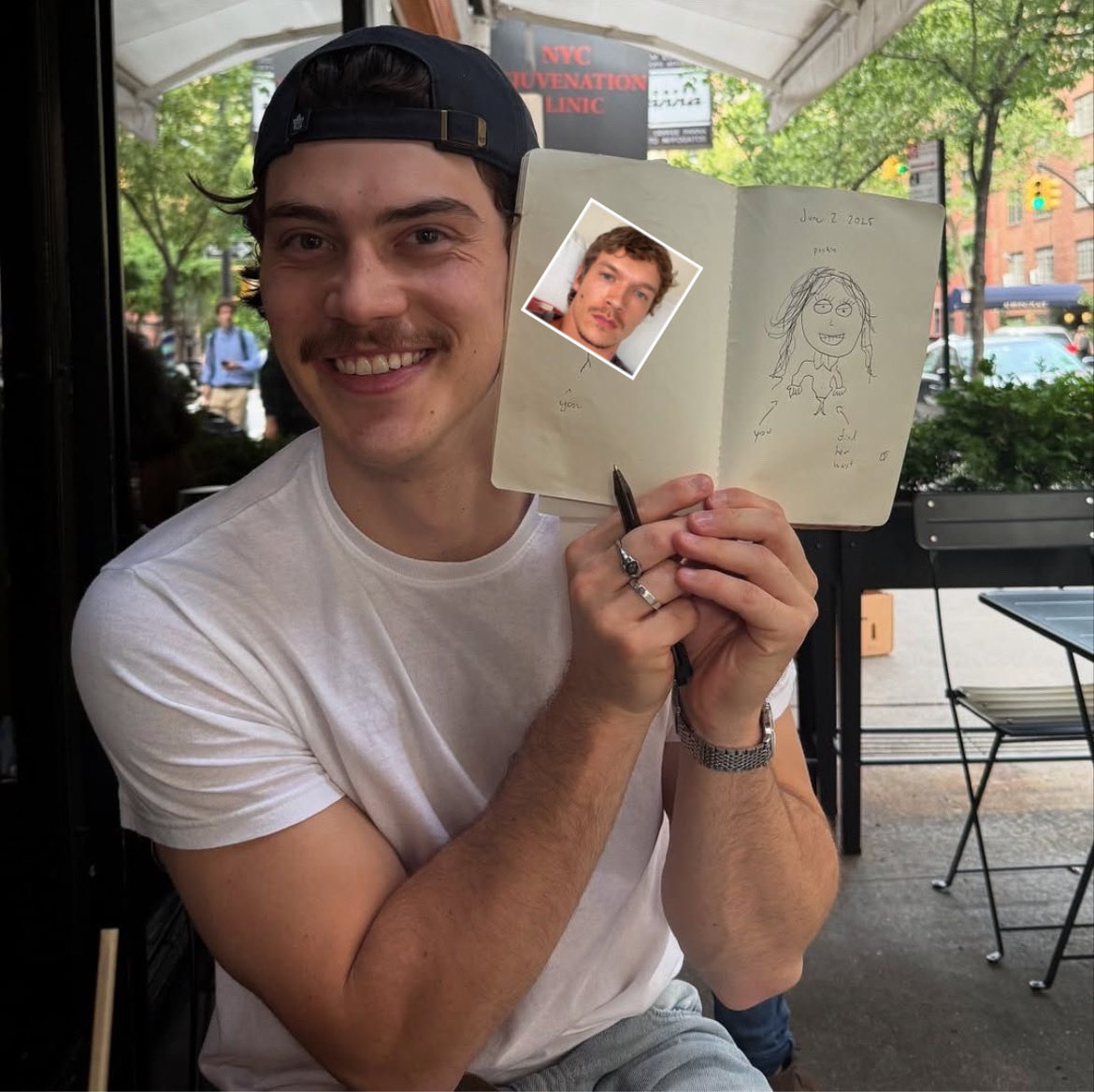 he literally drew me:( ugh i miss my man