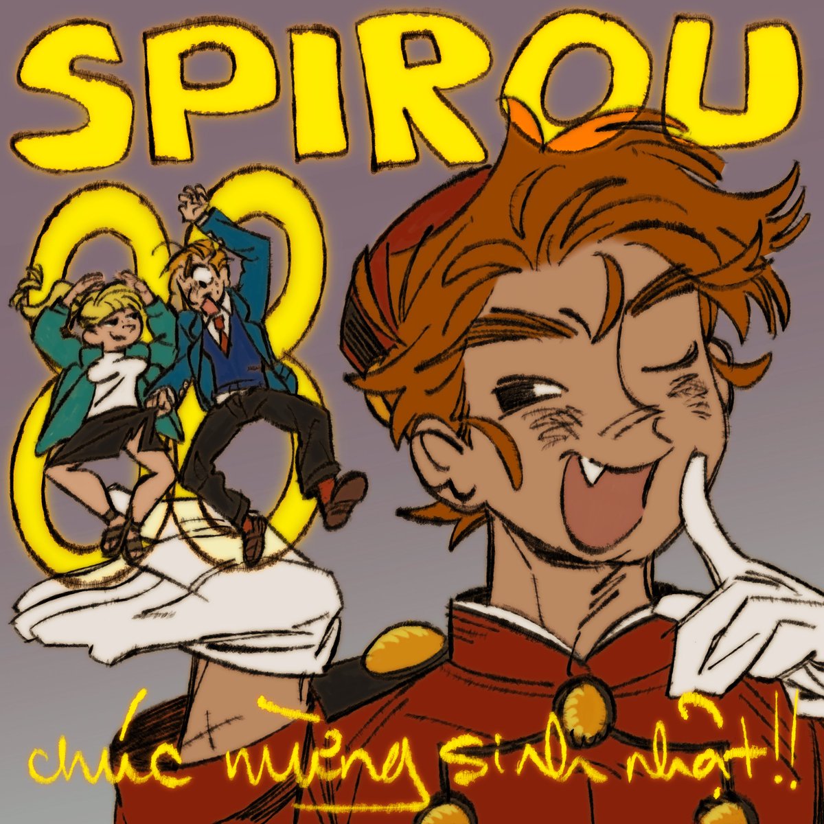 phusxiu's tweet image. #spirou #spirouetfantasio 88 years old 🎉