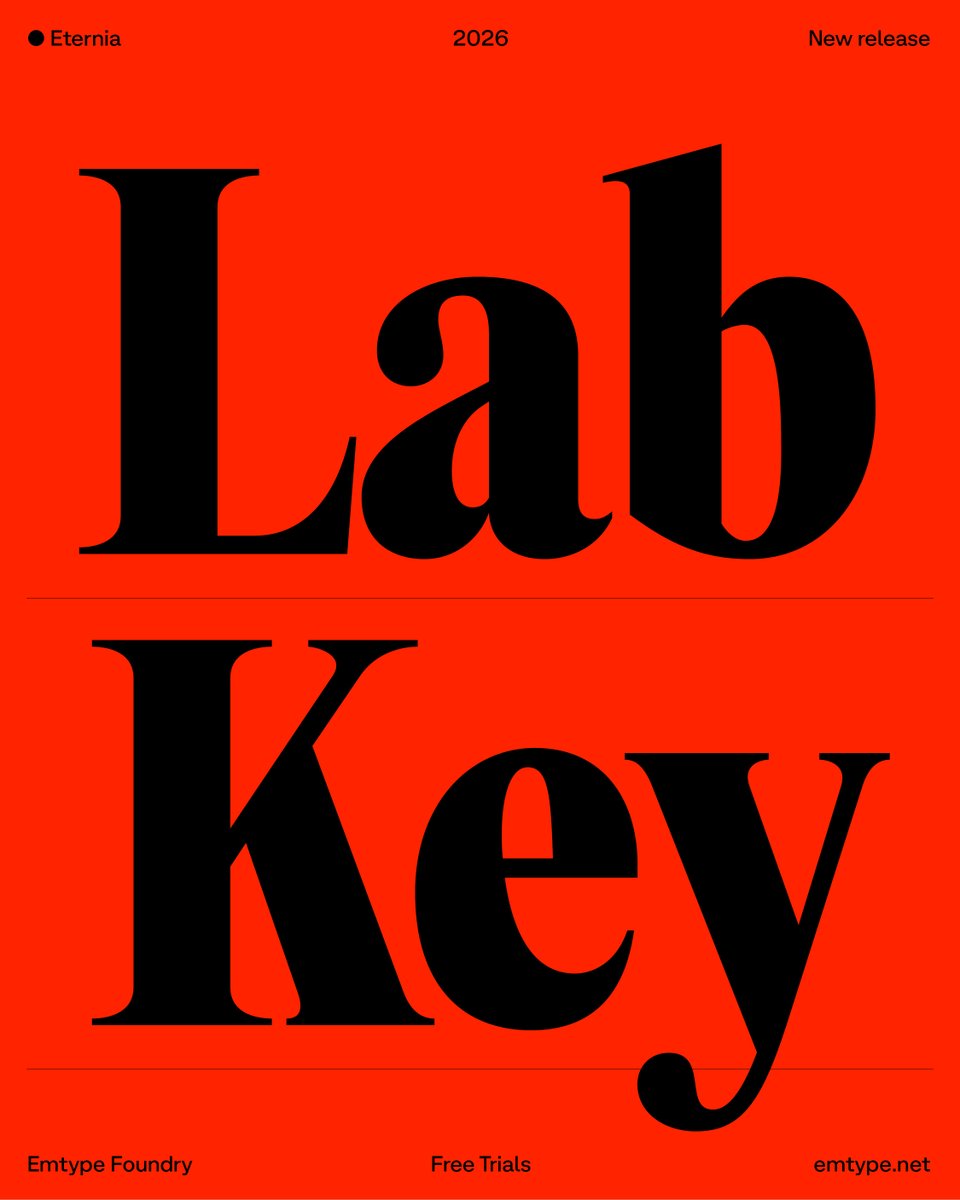 emtype's tweet photo. Eternia, New Font!
(Free trials available)
