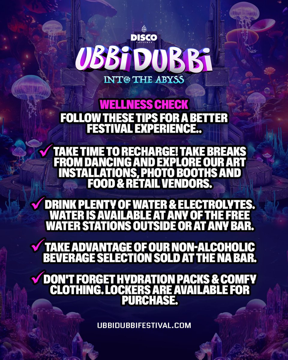 UbbidubbiFest's tweet photo. PREPARE TO ENTER THE ABYSS 🌊 The Official Arrival Guide has all the info you need to flow smoothly into the deep! 🫧

Visit our bio to download the app or explore our website to unlock everything you need for a legendary voyage beneath the waves: https://t.co/cTS1mXszun 🪼 https://t.co/WVo08bsHoe