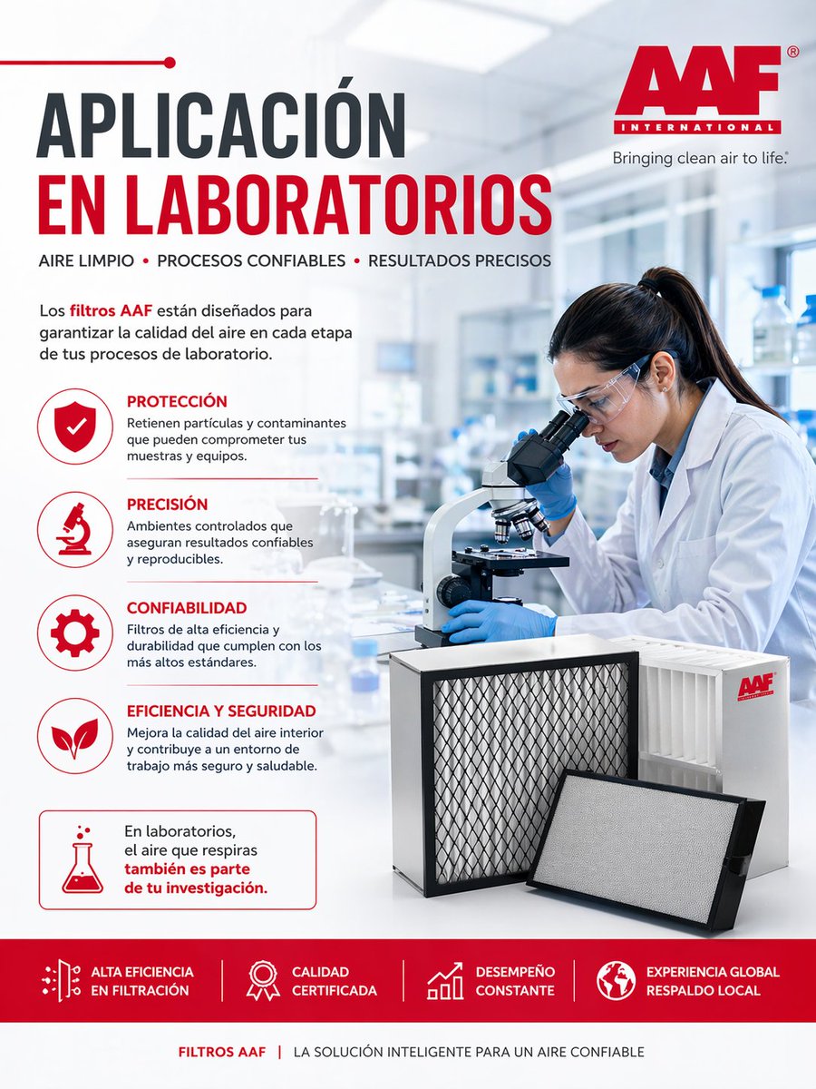 Filtertech68582's tweet image. En laboratorios, la calidad del aire no es opcional 🧪💨
Una filtración adecuada garantiza precisión, seguridad y control en cada proceso.
🌐 filtertech.co

#FiltertechSAS #Laboratorios #HVAC #CalidadDeAire #FiltracionDeAire #AireLimpio #AmbientesControlados #Seguridad