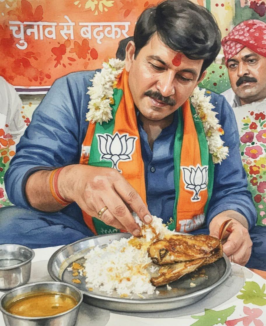 <a href="/yadavakhilesh/">Akhilesh Yadav</a> धर्म के ठेकेदार मनोज तिवारी भी मच्छी चावल का आनंद उठाते हुए नजर आए।
