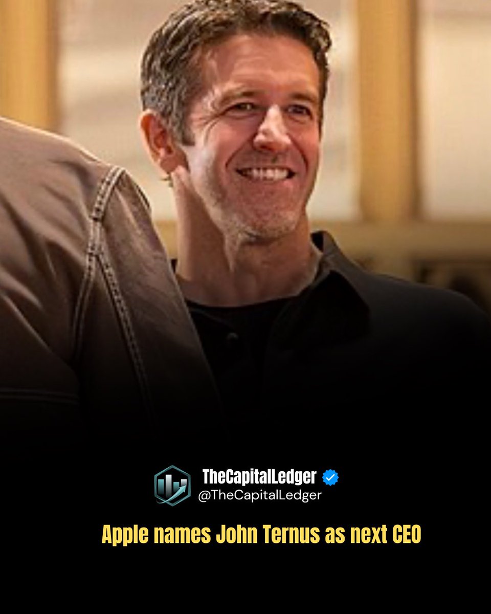capitalledger_'s tweet image. John Ternus will succeed Tim Cook as CEO of Apple, effective September 1. Tim Cook will transition to the role of Executive Chairman, marking a significant leadership shift for the tech giant.

Credit: Tessa Bury (CC BY 4.0)

#apple #Business #ceo #leadership #Thecapitalledger