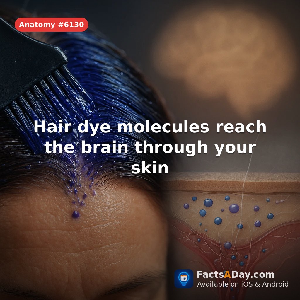 FactsaDayApp's tweet image. Hair dye molecules reach the brain through your skin

🔗 factsaday.com/en/fact/6130/h…

#anatomy #facts #didyouknow #funfacts #molecules #through