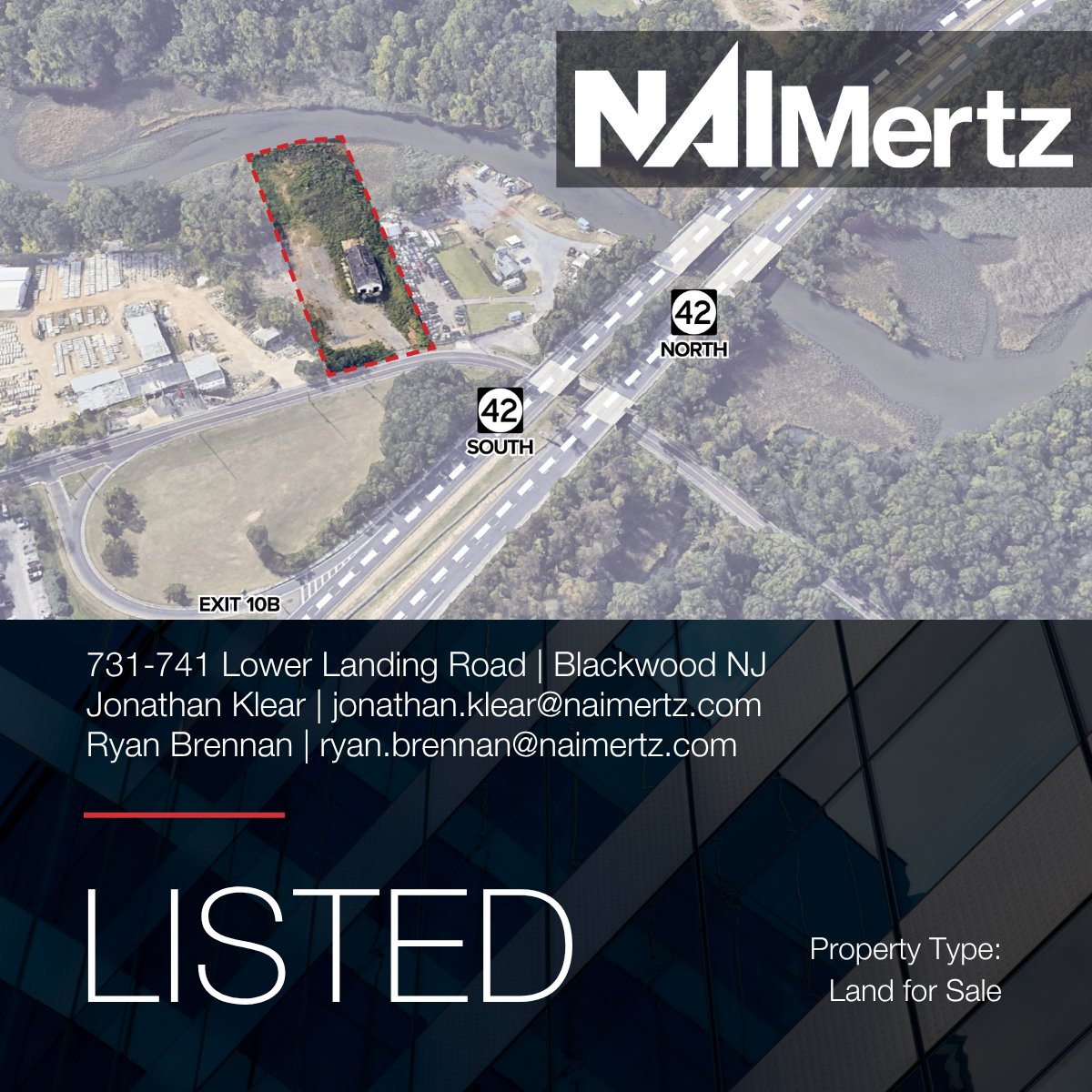 NAIMertz's tweet image. 731-741 Lower Landing Rd | Blackwood NJ
3.38± Acres | Zoned I – Vacant Land for Sale

Jonathan Klear | jonathan.klear@naimertz.com
Ryan Brennan | ryan.brennan@naimertz.com
 
#IOS #LandForSale #CommercialRealEstate #CRE