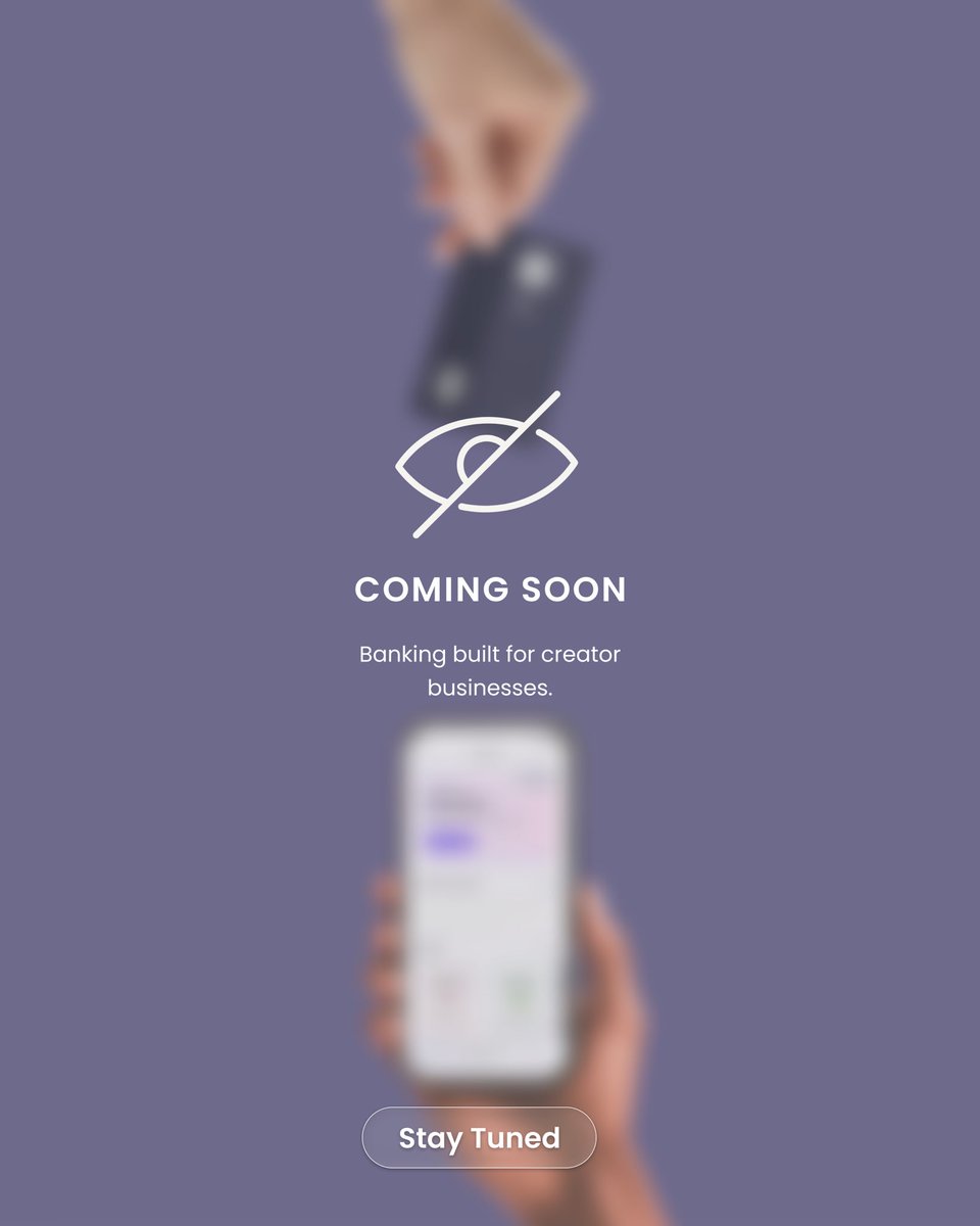 veel_app's tweet photo. Coming soon......
#Newpartnership #CreatorBusinesses #BankingBulitForCreators #Banking https://t.co/Qy1ShqFB2H