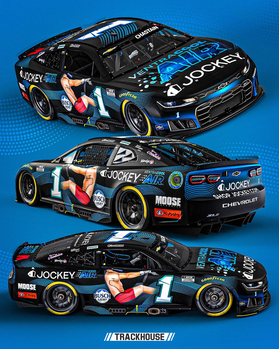 NASCARonReddit's tweet image. .@RossChastain’s 2026 Ventra Cool Air Paint Scheme For Talladega (via u/Dmacthegoat) reddit.com/comments/1srqo… #NASCAR