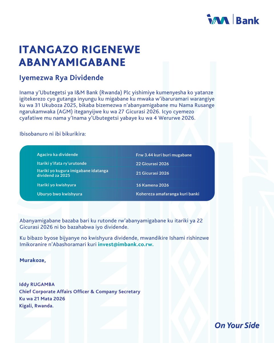 I&M Bank (Rwanda) Plc. tweet media