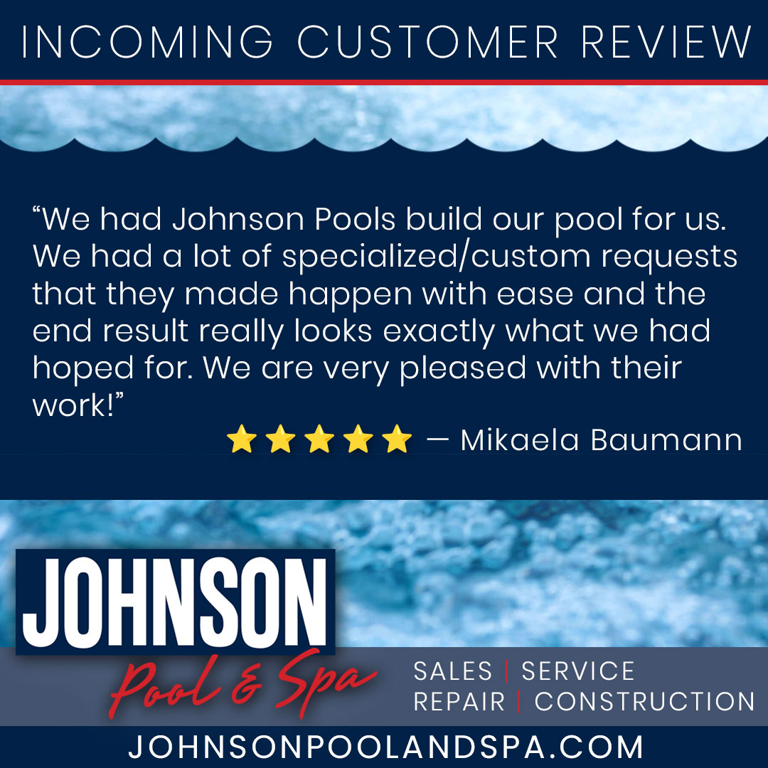 🌟 Customer Testimonial Spotlight 🌟

🌊 Thanks for taking the time to share your experience, Mikaela! We wish you many fantastic pool seasons to come, and look forward to continuing to provide you with outstanding service in the future! 

👉 Ready for a new pool? (707) 837-0604