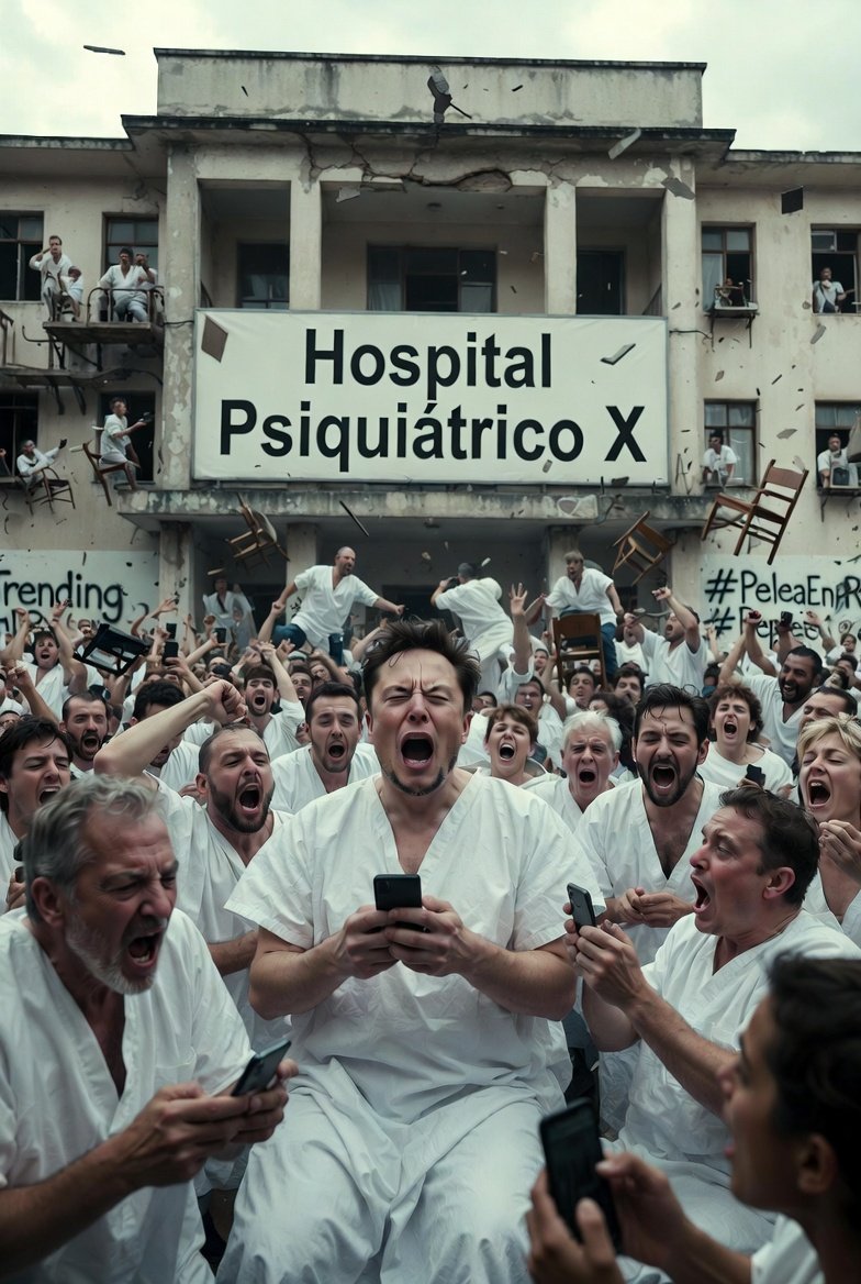 X es el manicomio más grande, ruidoso y luminoso del mundo.

Un psiquiátrico sin paredes donde todos gritamos al mismo tiempo, algunos con razón, otros con paranoia nivel experto, y la mayoría sólo porque les gusta el sonido de su propia voz a las 3:00 a.m.

Aquí están:

• Los