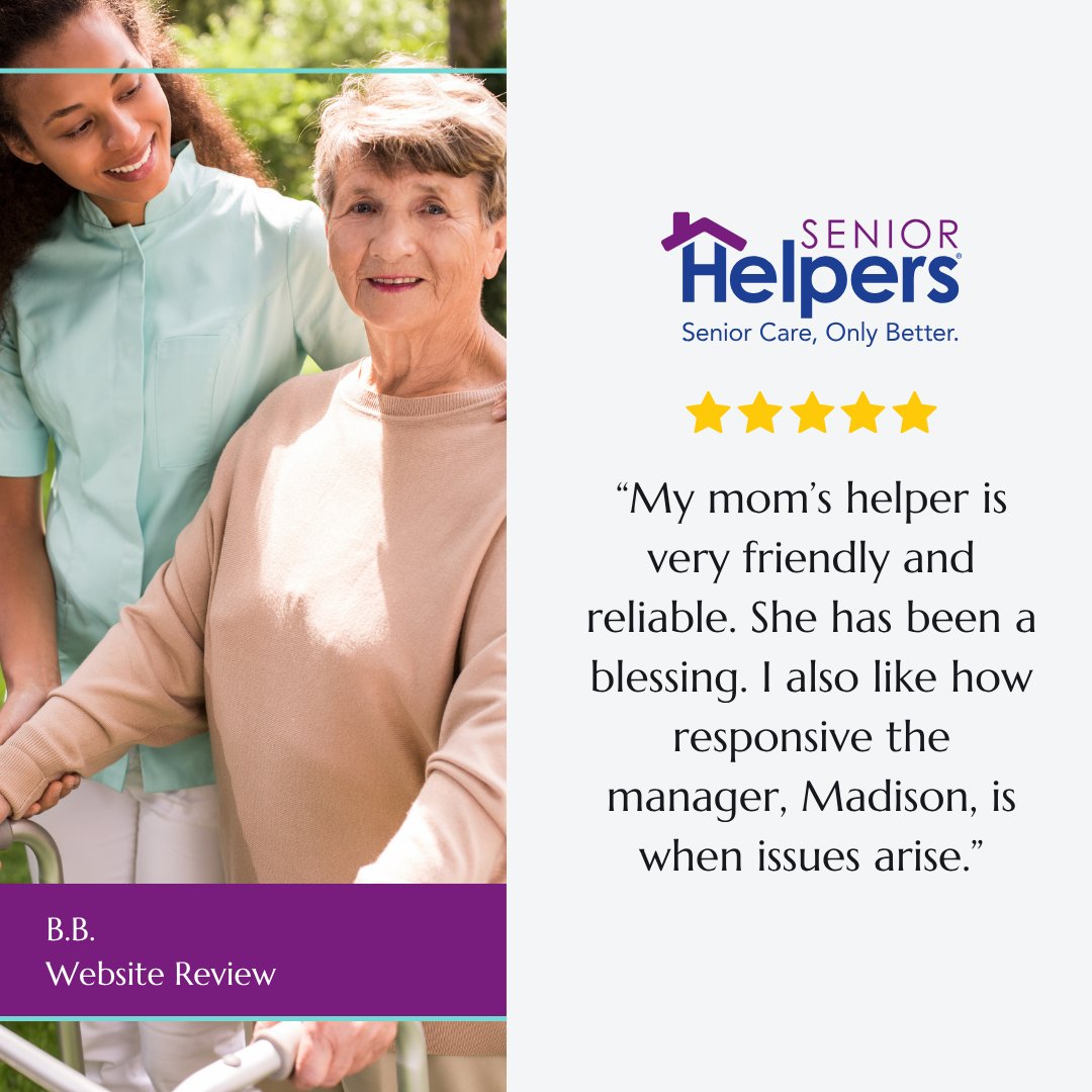 SeniorHelpersIA's tweet image. We're so grateful for this heartfelt review! Supporting families and helping seniors stay safe and comfortable at home is what we’re here for.

Leave us a review on Google and help others find the care they can trust. 👉 g.page/r/CV4l2Vgl_NUg…

#SeniorHelpers #Review #Google