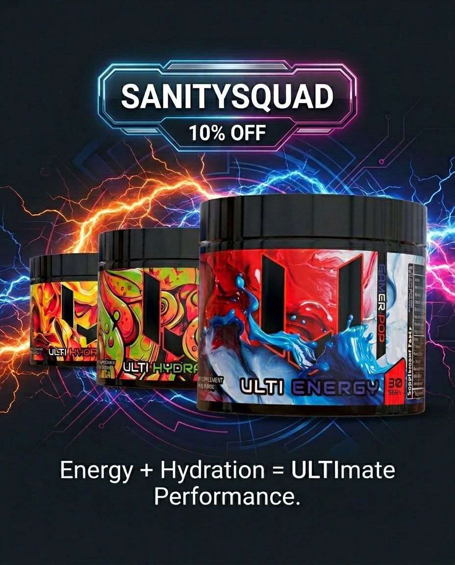 xTimsanityx's tweet image. Tired of energy drinks that do too much and still feel wrong? 😮‍💨

⚡ ULTI is cleaner energy for real people 
💵 Use code SANITYSQUAD to save 10% 

#ULTI #Energy #Hydration