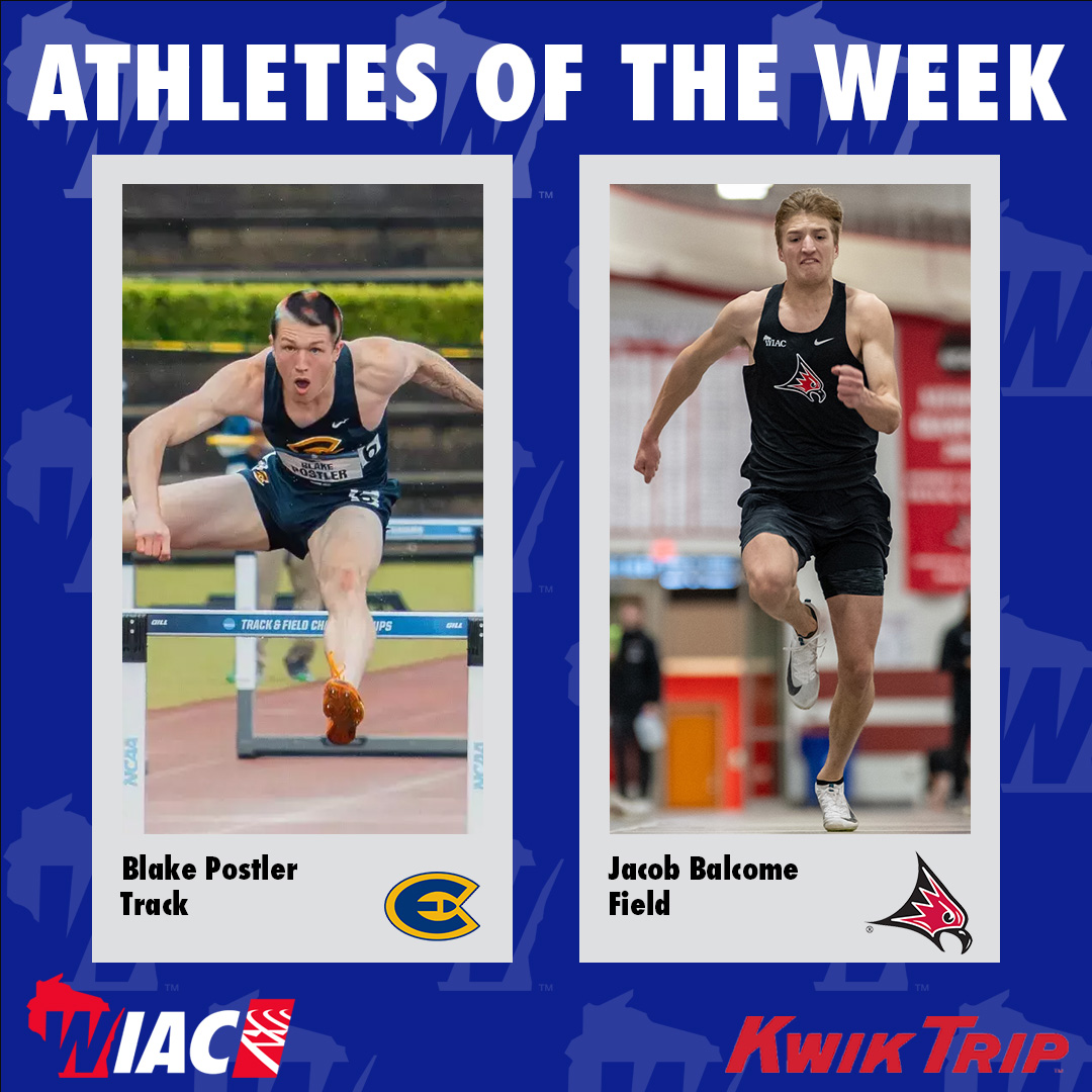 wiacsports's tweet image. #WIACTF | @UWECblugolds Postler and @UWRFFalcons Balcome Receive Kwik Trip Athlete of the Week Honors: bit.ly/4cF4ruo

#ExcellenceInAction
#d3tf