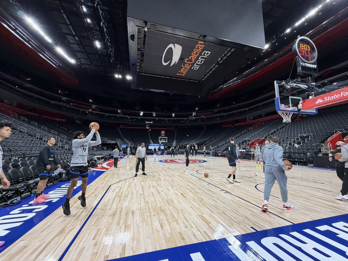 therealBeede's tweet image. The #Magic have wrapped up practice at Little Caesars Arena ahead of Wednesday’s Game 2 against the Pistons in Detroit. Updates to follow.