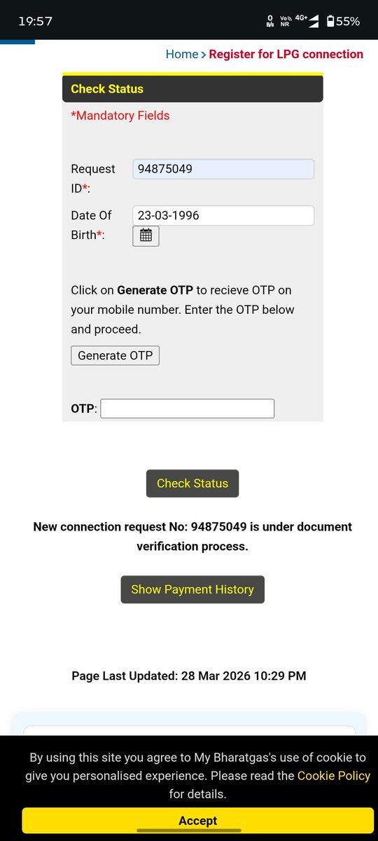 shashankrana23's tweet photo. New connection request was placed on 1 April 2026 along with documents uploaded but still request pending showing documents under verification even after 20 days passed. Website mentions 4-5 working days time it takes not 20 days. Please look into the matter https://t.co/mDowxSkyrG