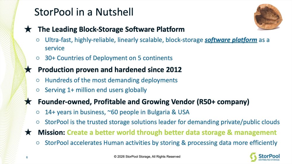 ITPressTour's tweet photo. StorPool jumps into KVM-based HCI. @CDP_FST https://t.co/2roa0dNHxe @storpool #MultiCloud #SDS #Flash #SSD #NVMe #BlockStorage #ITPT @ITPressTour 67th Edition in Sofia https://t.co/WGCMyKId4a