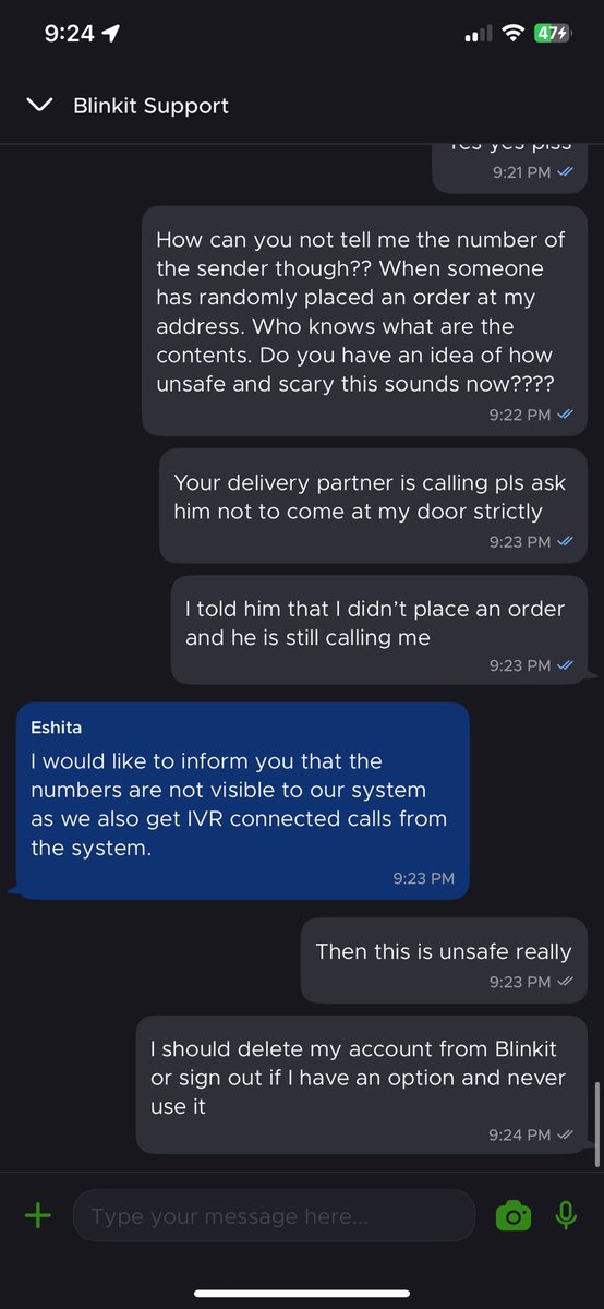 MannManandhar's tweet photo. @letsblinkit @blinkitcares your app is highly unsafe. Someone placed an order at my address. It wasn’t anyone I know. Random things that I never need. And Blinkit doesnt tell you who has placed the order even?? Don’t you think it’s unsafe for your customers? High risk! https://t.co/5HoeZ0sCx9