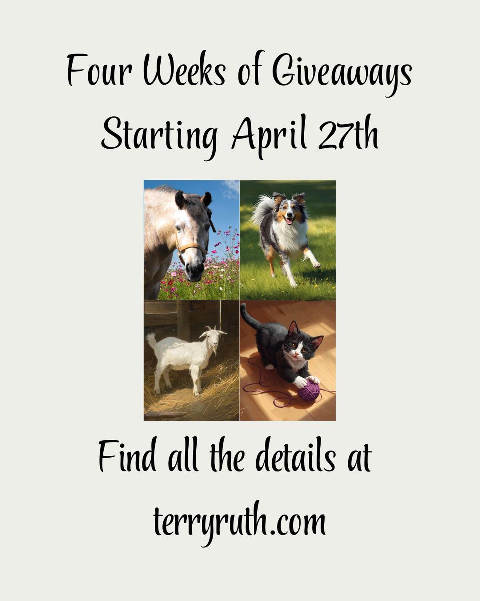 TerryRuthAuthor's tweet image. I can hardly wait for the  end of the month - not just because there's still snow around! But because I can't wait to start the month of Giveaways! All details at wwwterryruth.com  #amwriting #giveaways #horsebooks #middlegrademysteries #ponyclub