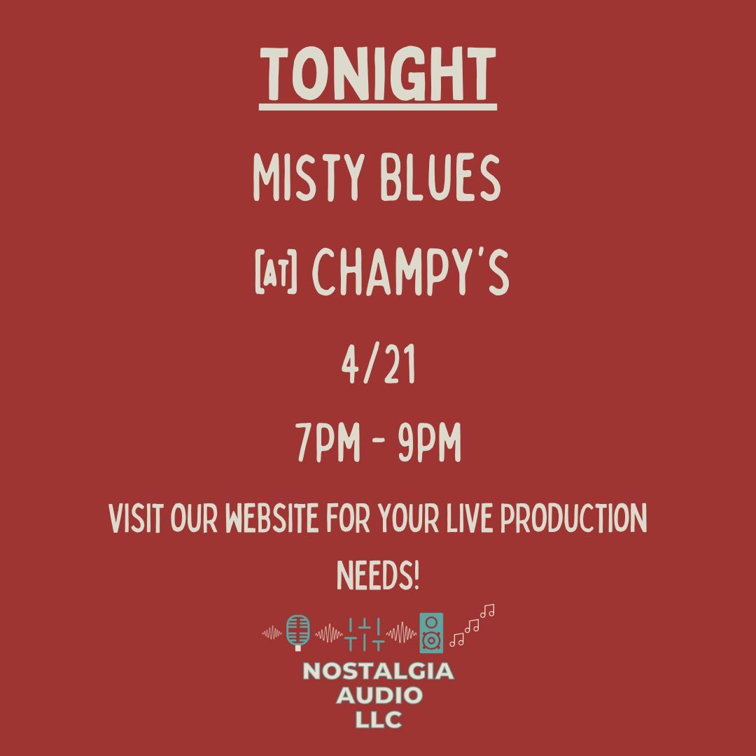 NostalgiaAudio's tweet photo. 🎼 Come grab some chicken and let the music take away the Tuesday worries.🎹 

#audio #audioengineer #shoalsmusic #livemusic #nostalgiaaudiollc #shoals #champys #musleshoals #liveevent https://t.co/Ak1gwVxEXc