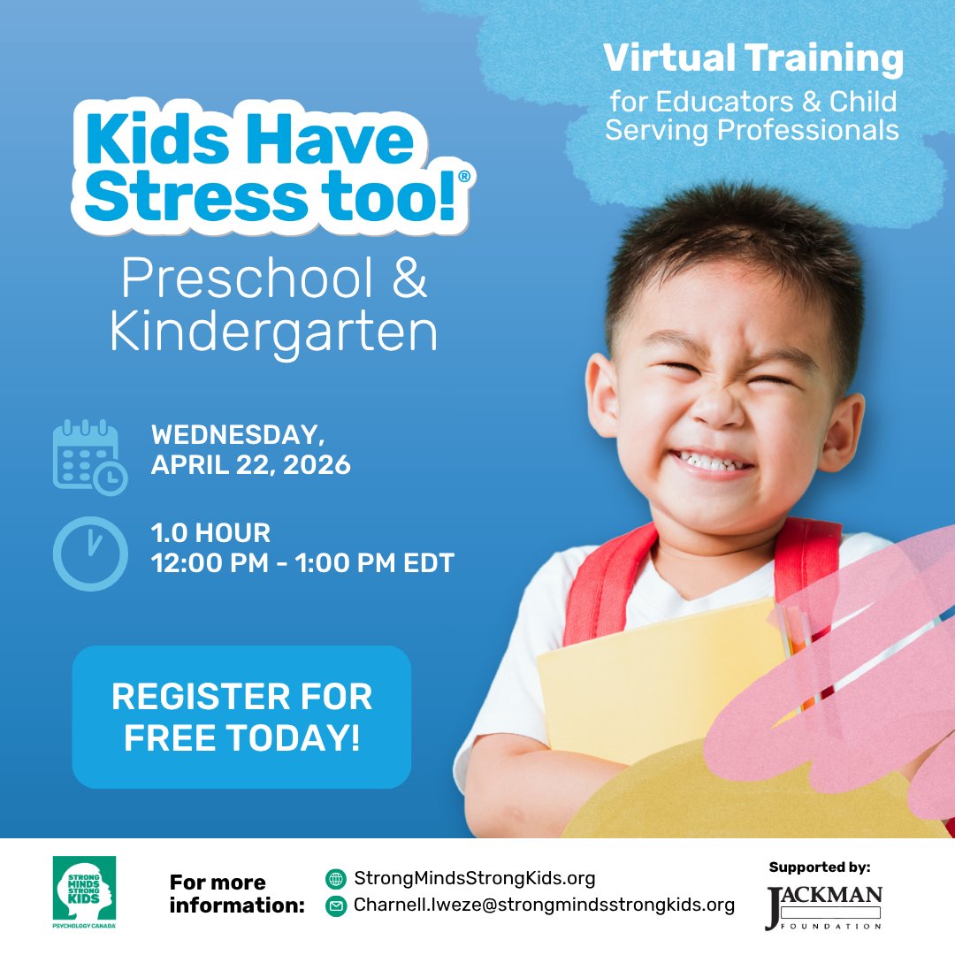 Strong Minds Strong Kids, Psychology Canada tweet media