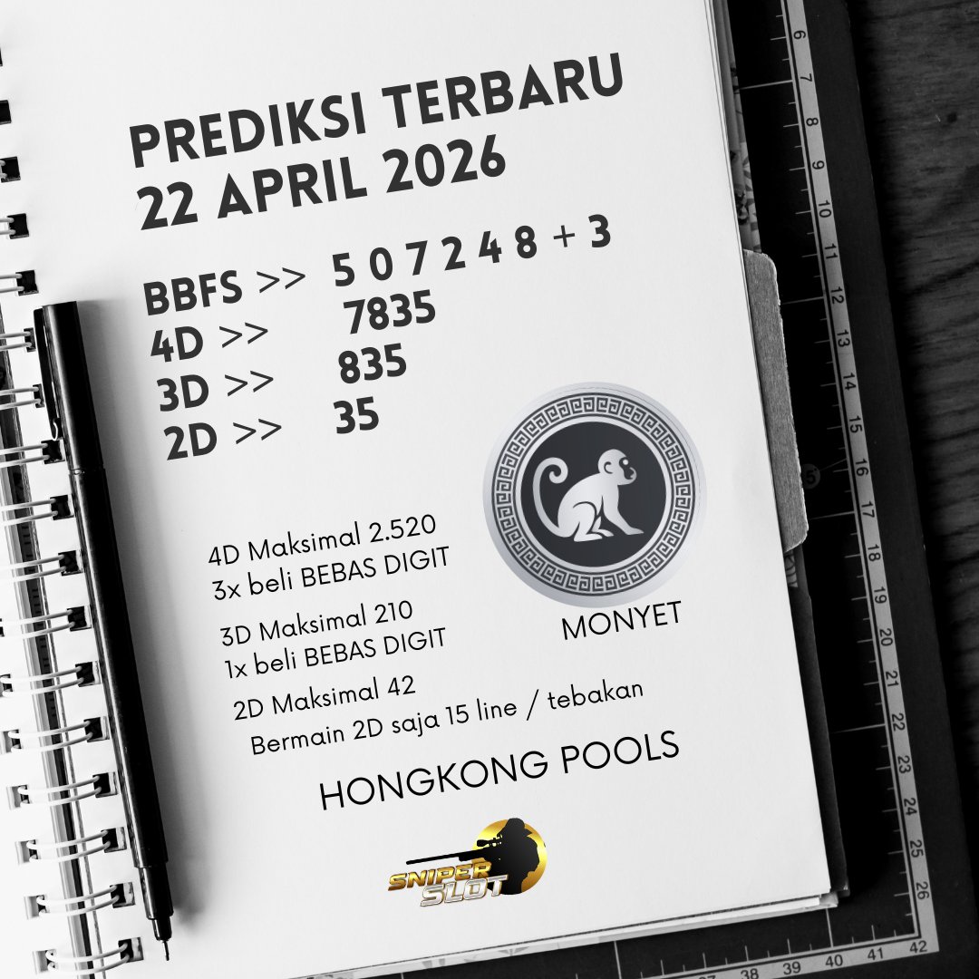 sniper_slot's tweet photo. Prediksi Terbaru Hongkong Pools 22 April 2026 https://t.co/71YQT90koa #prediksi #hongkong #hk #angkajitu #sniperslot #sniperslotgacor #prediksisniperslot #alternatifsniperslot #bocoransniperslot #sniperslotlogin #sniperslotdaftar #slotgacor #depo20k #bonusnewmember https://t.co/z4j5AH1FOU