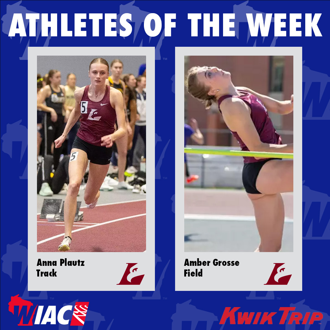 wiacsports's tweet image. #WIACTF | @UWLAthletics Plautz and Grosse Earn Kwik Trip Athletes of the Week Recognition: bit.ly/4cF4ruo

#ExcellenceInAction
#d3tf