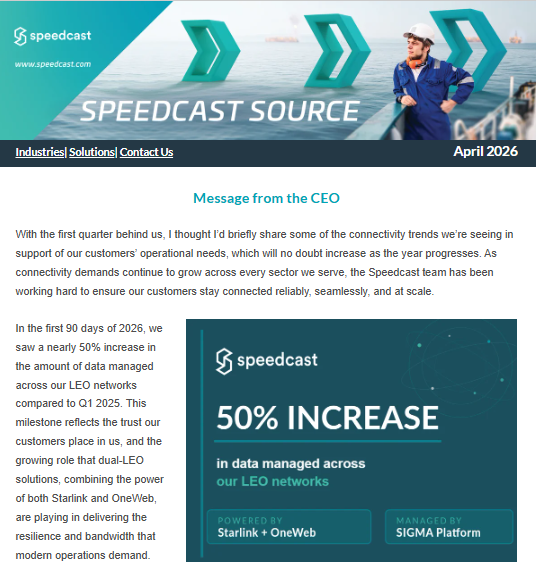 Speedcast tweet media